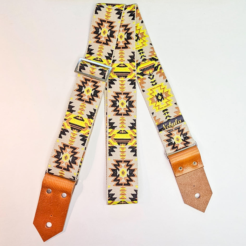 Cosmic Horizon Yellow - 2" Guitar Strap