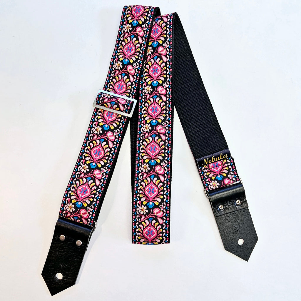 "Persephone" Guitar Strap 2" - Cotton Backing