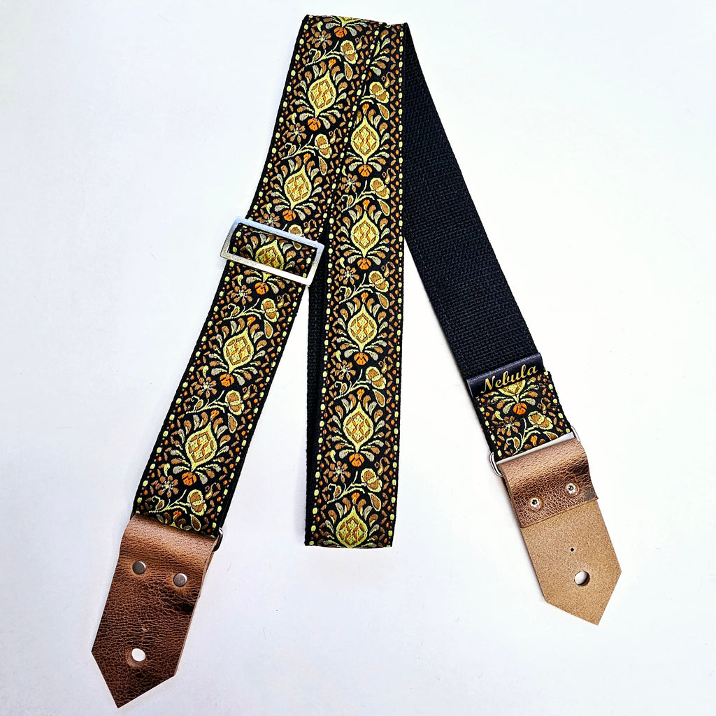 "Solar Flare" Guitar Strap - Cotton Backing