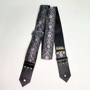 "Sapphire" Guitar Strap Cotton Backing