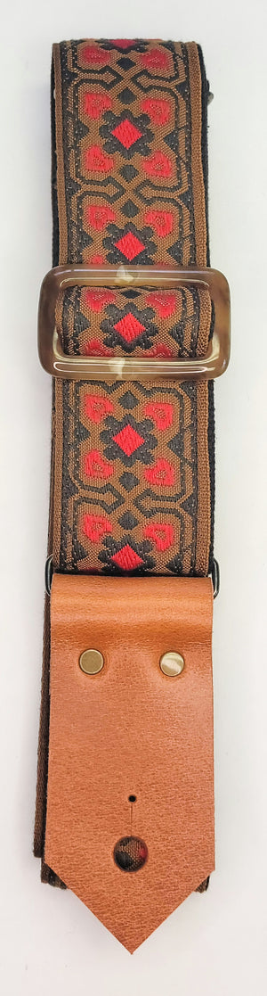 "Dune Sea" Guitar Strap - Cotton Backed