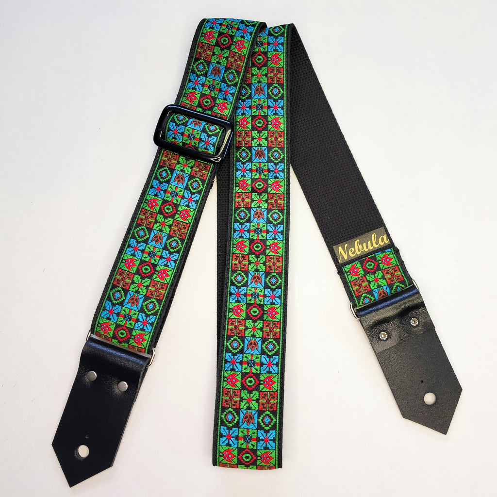 "Psychedelic Cavalcade" 2" Cotton Backed Guitar Strap