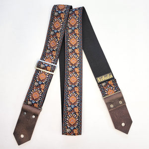 "Pleiades" Guitar Strap Cotton Backing