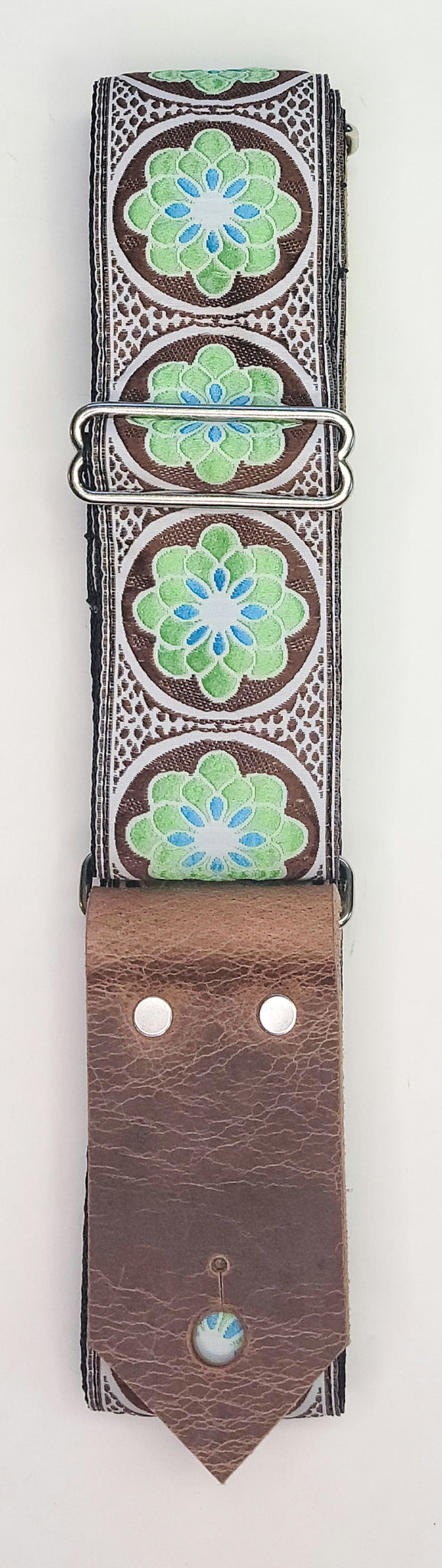 "Flower of Life Green" Guitar Strap